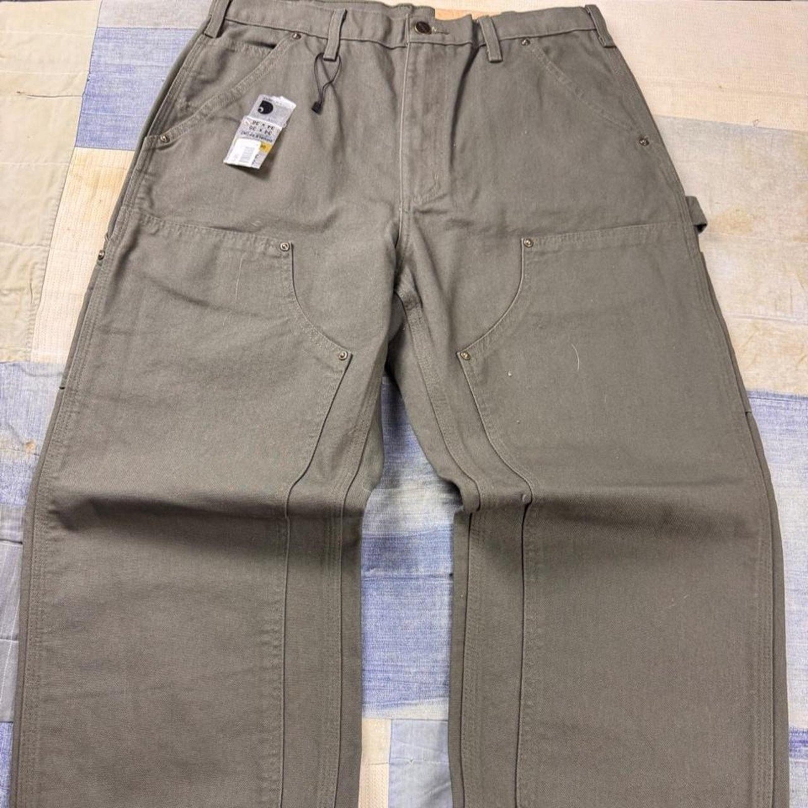 2000s Carhartt Moss Green Double Knee Carpenter Pants New With Tags | 30x32