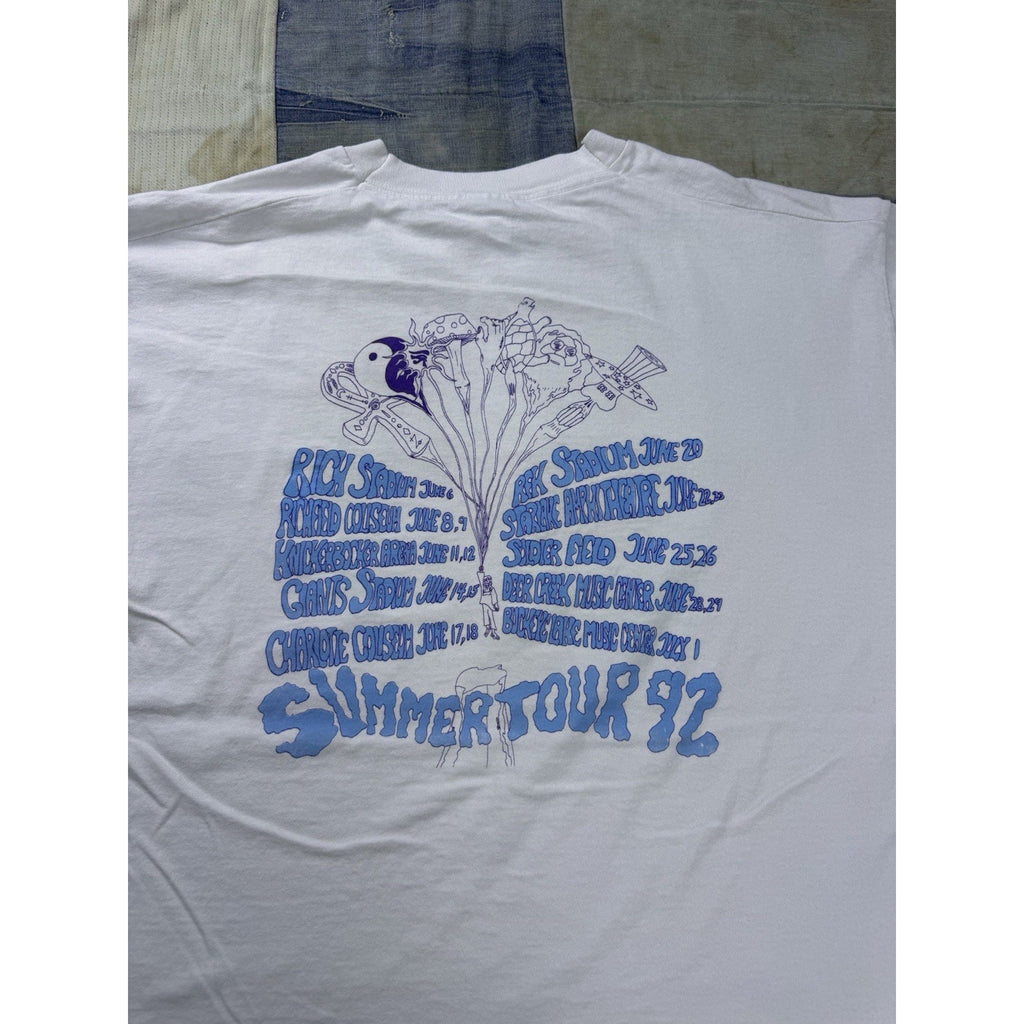 Jerry Garcia Band Summer Tour 1992 Vintage T Shirt XL Grateful Dead USA White