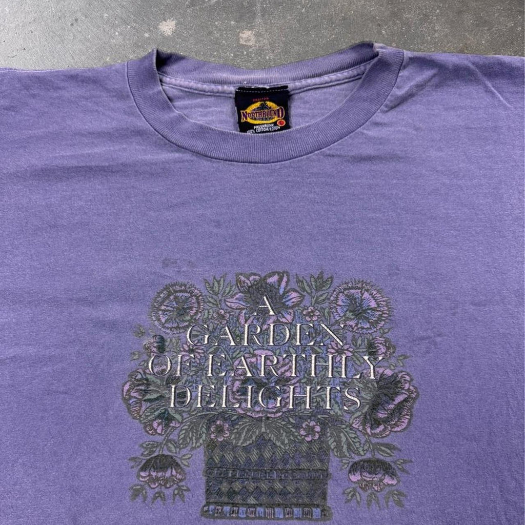 1990s “A Garden of Earthly Delights” Floral Graphic Tee | Large