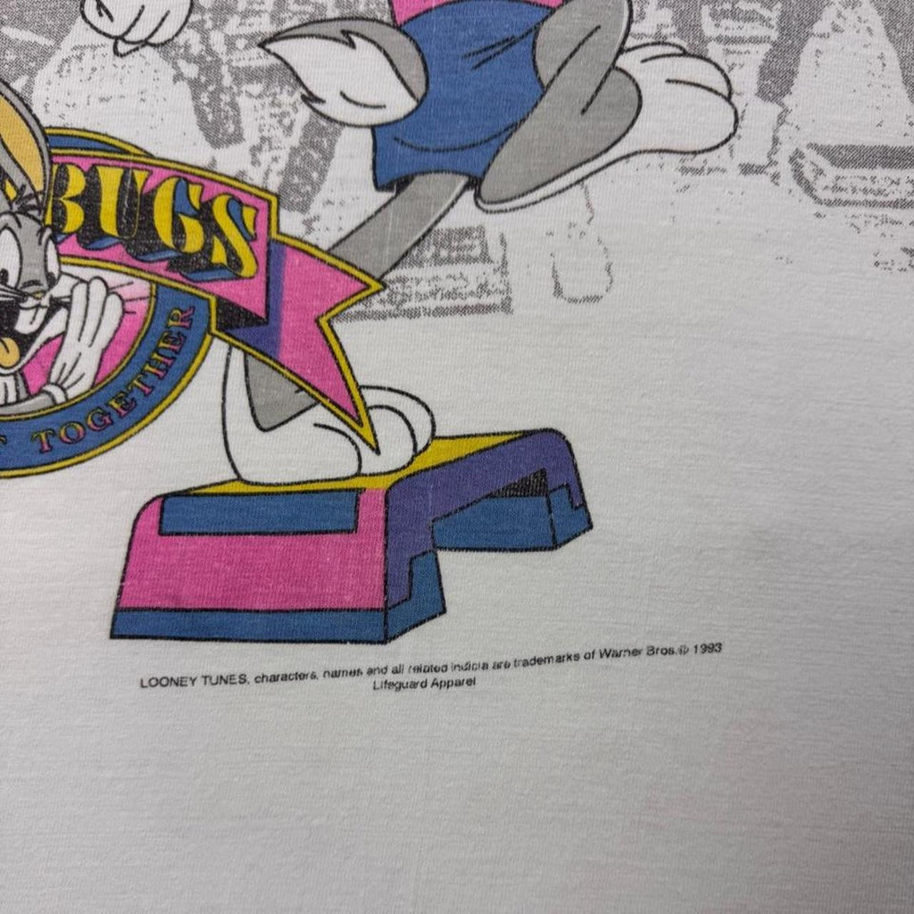 1993 Bugs Bunny Aerobugs Aerobics Graphic Tee | Large