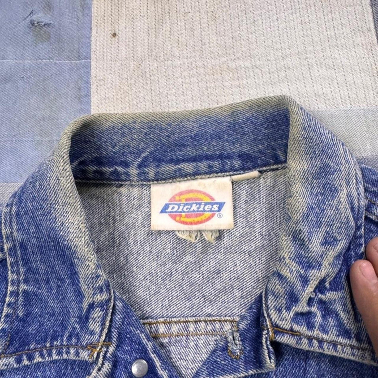 1990s Dickies Denim Trucker Jacket | Large