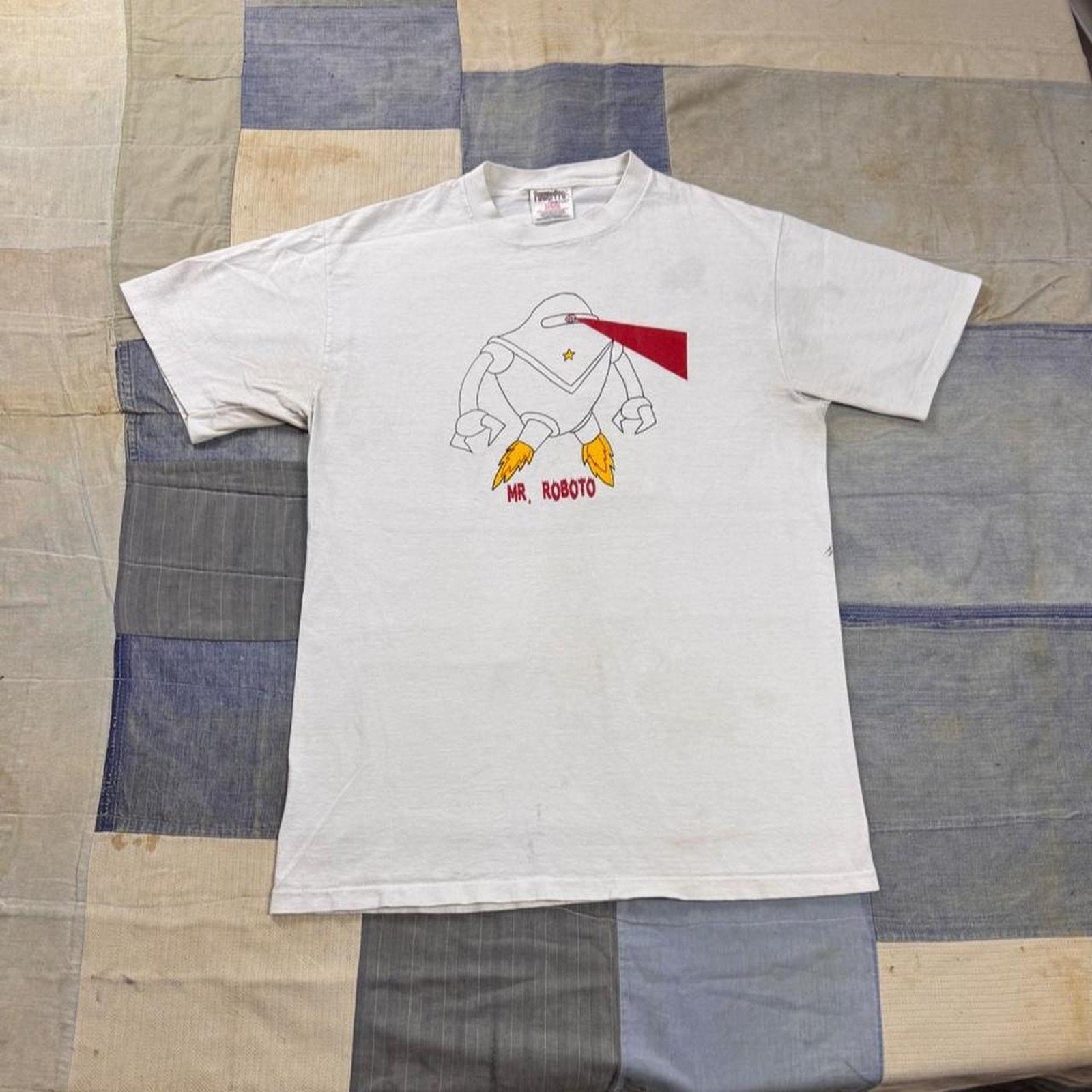 1990s Mr. Roboto Cartoon Robot Graphic Tee | Medium