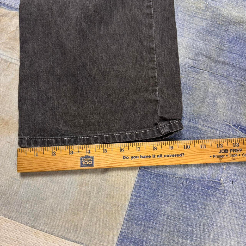 2000s Indigo Red faded black baggy jeans | 36x32