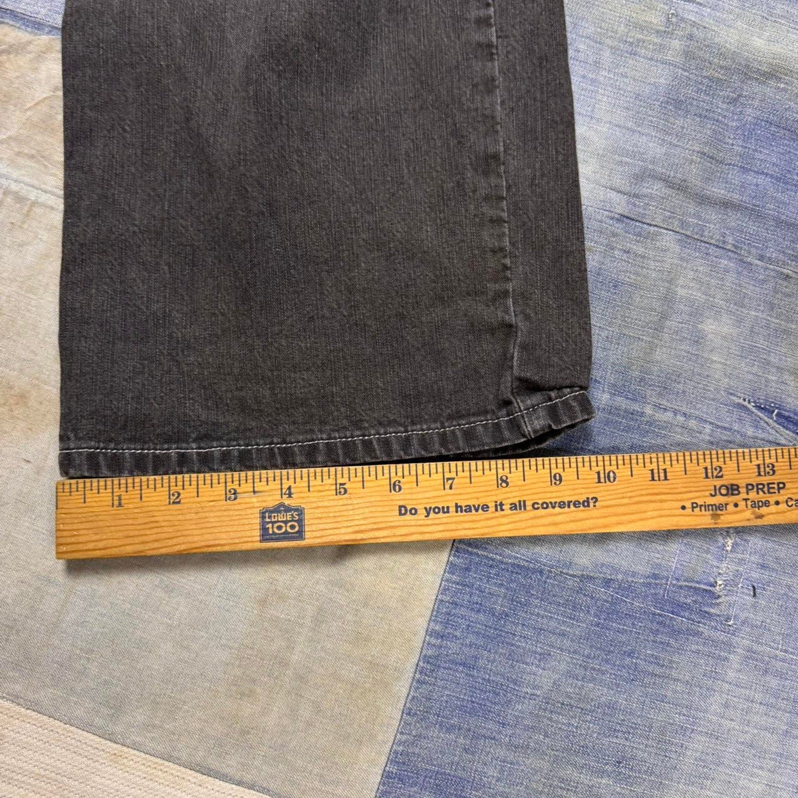 2000s Indigo Red faded black baggy jeans | 36x32