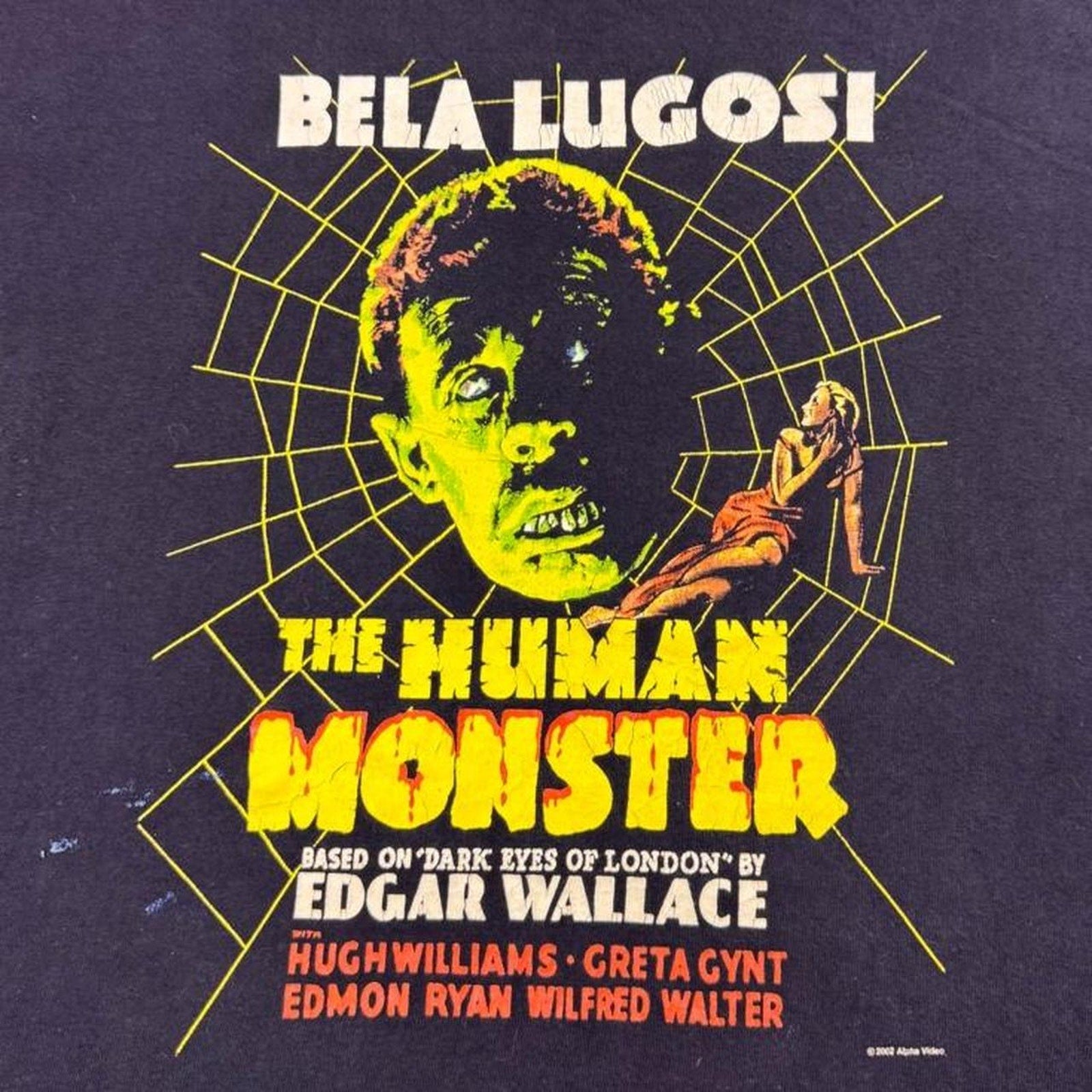2002 Bela Lugosi The Human Monster Horror Movie Tee | Medium