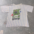 1990s Mad Dog Watch It Striped Graphic Tee | Large