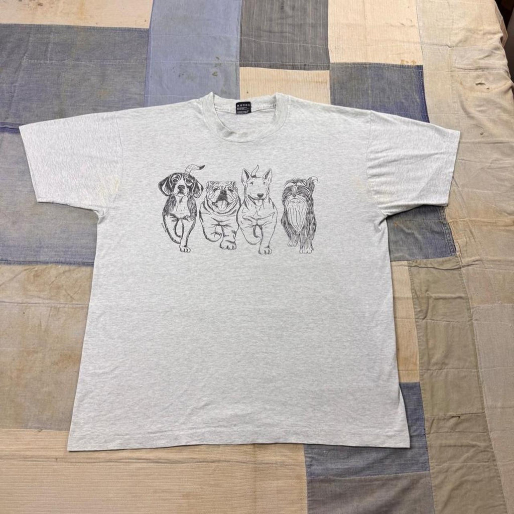 1990s Dog Breeds Front and Back Graphic Tee | XL
