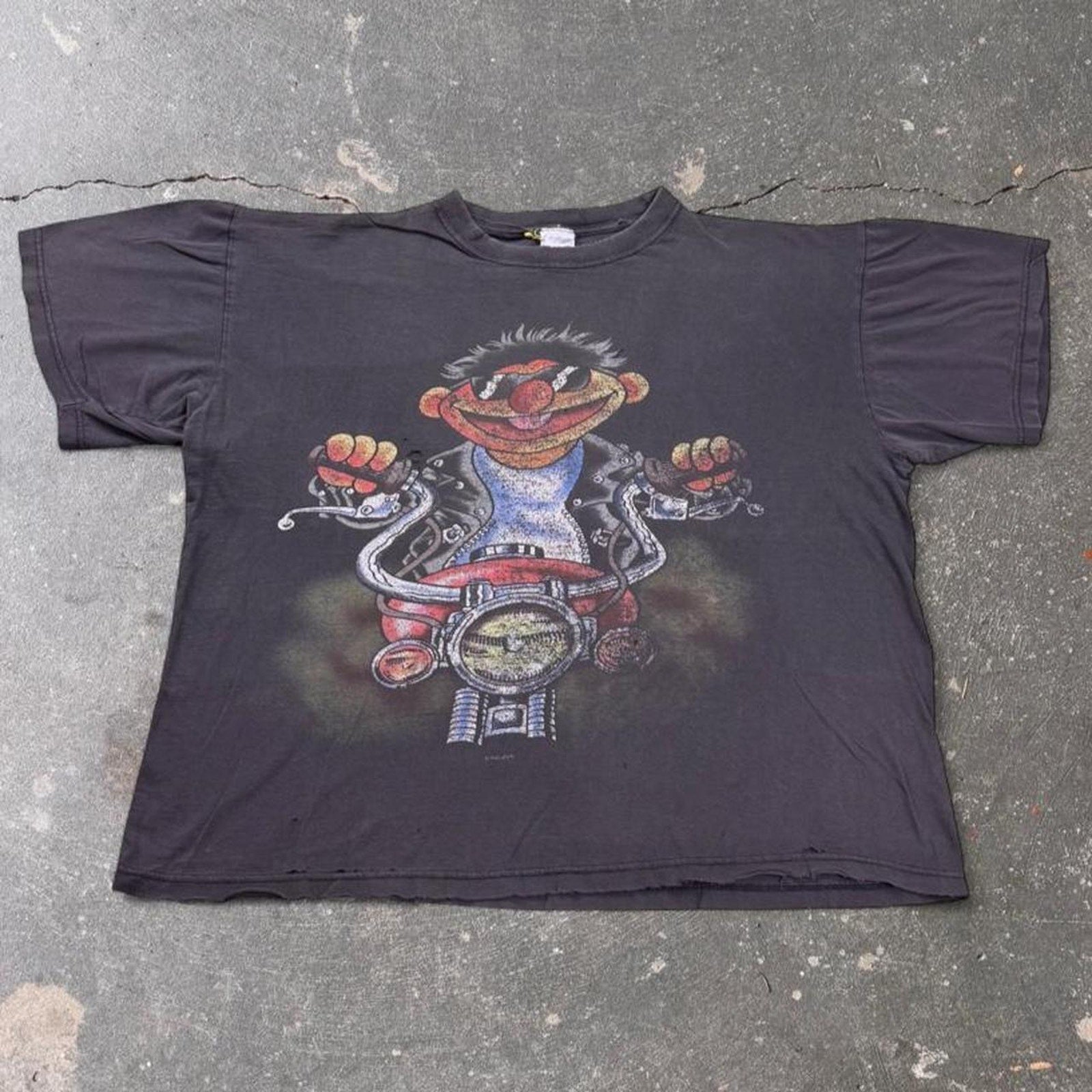 1990s The Muppets Animal Motorcycle Biker Graphic Tee | XXL