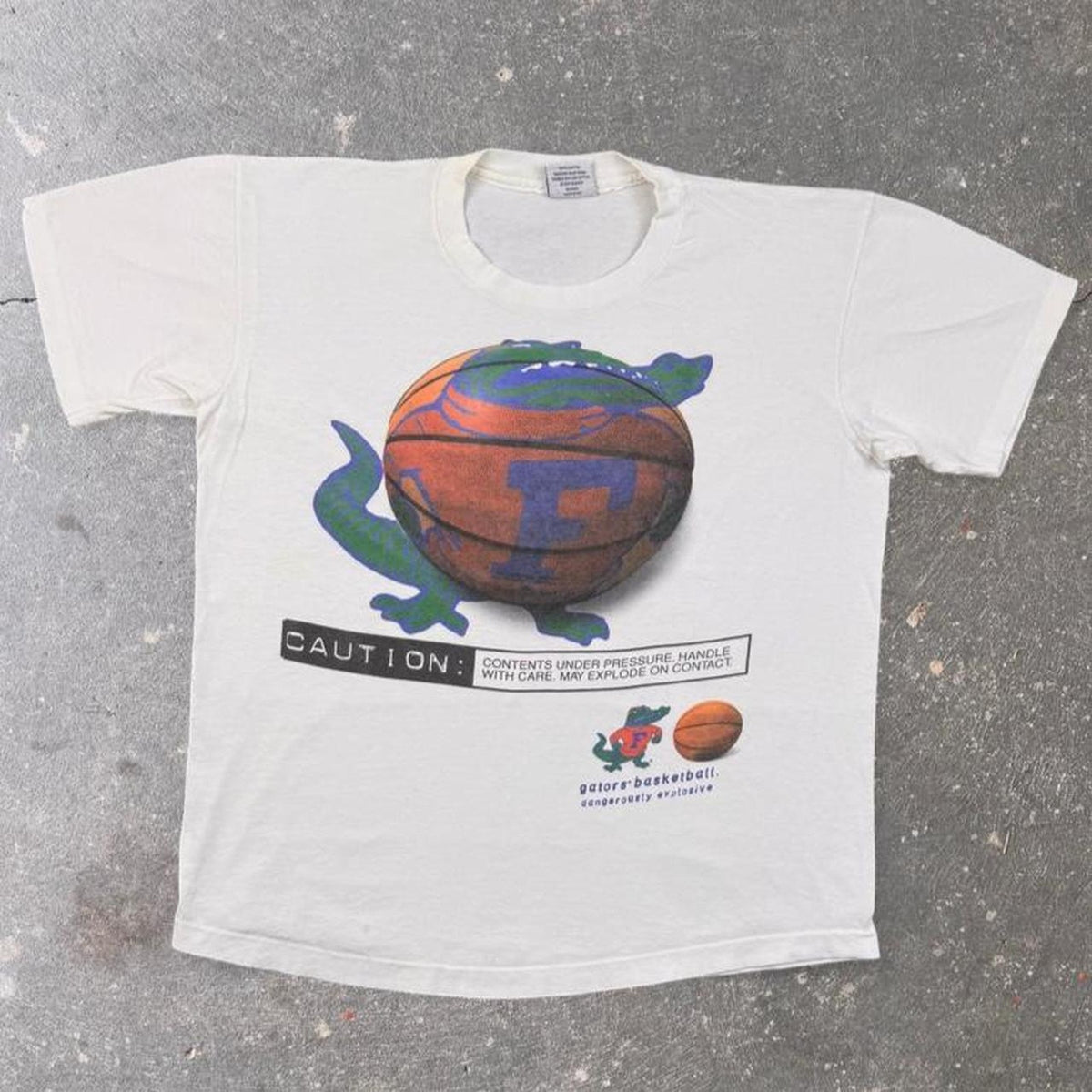 1990s Florida Gators Basketball “Dangerously Explosive” Graphic Tee | Large