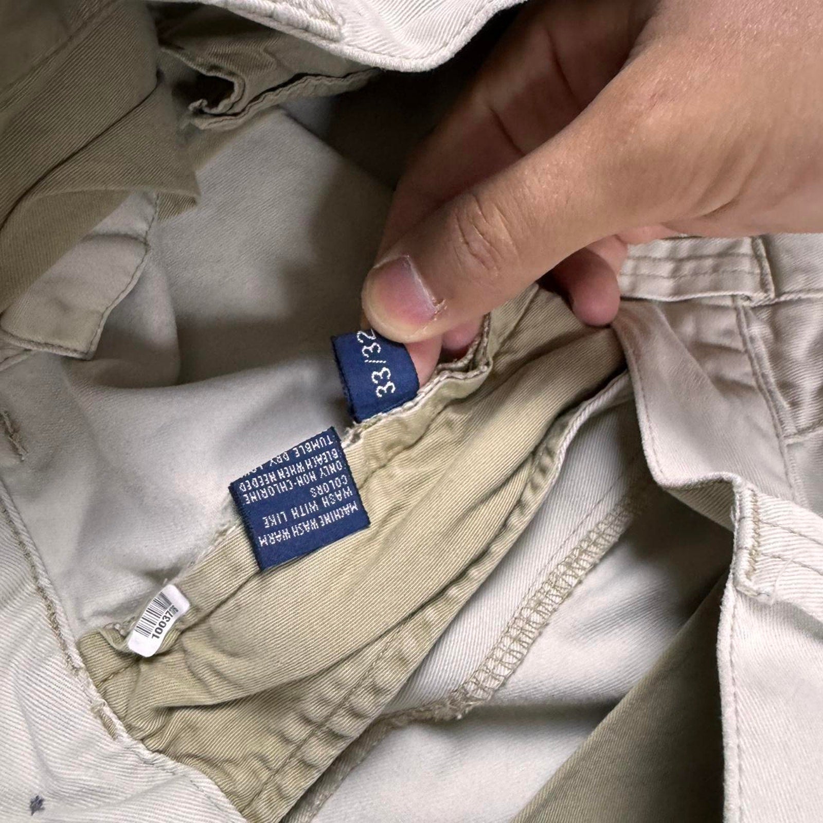 1990s Polo Ralph Lauren cream cargo pants | 32x32