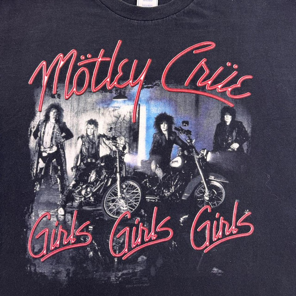 2000s Mötley Crüe Girls Girls Girls Double Sided Band Tee Black | Large