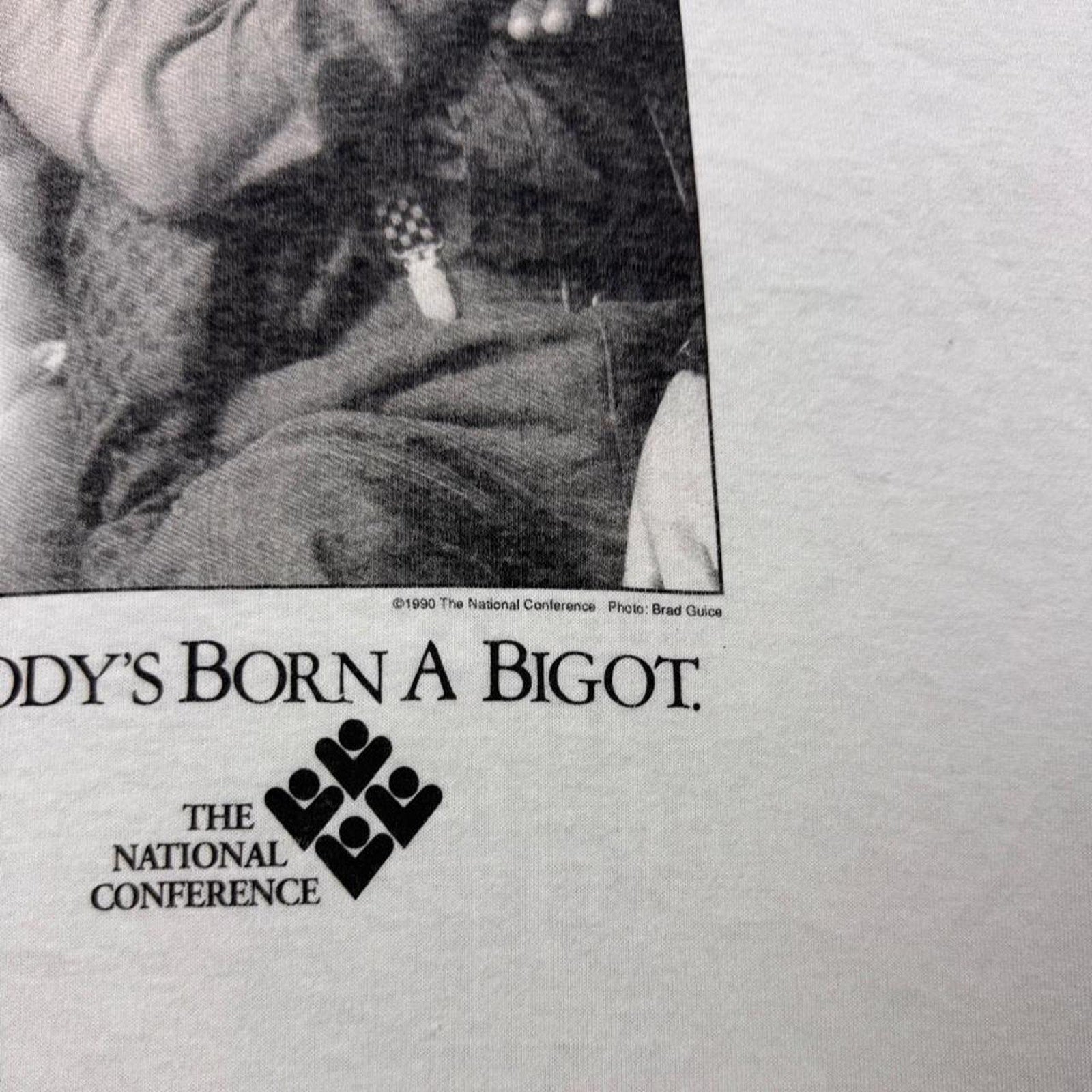 1990 “Nobody’s Born a Bigot” National Conference Tee | Large