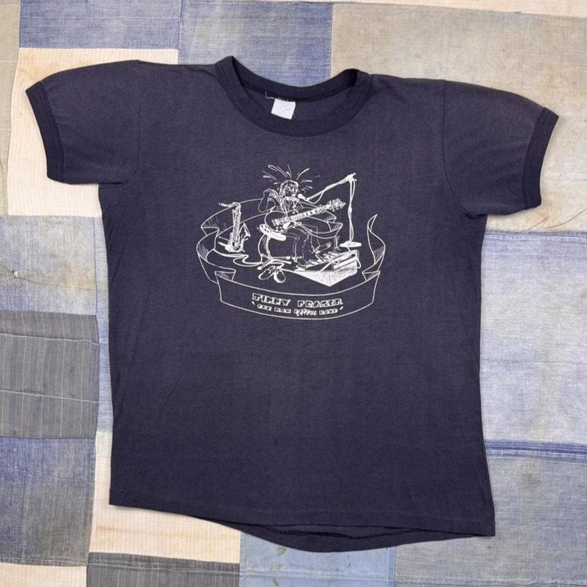1980s Jimmy Fraser One Man Boogie Band Music Graphic Tee Black Single Stitch | Large