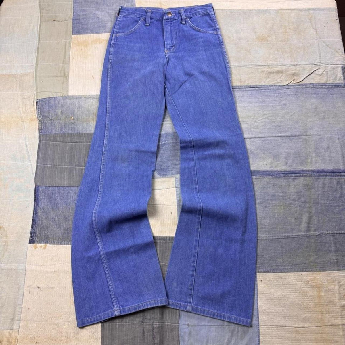 1970s Wrangler Spiderweb Embroidered Bell Bottom Jeans | 25x33