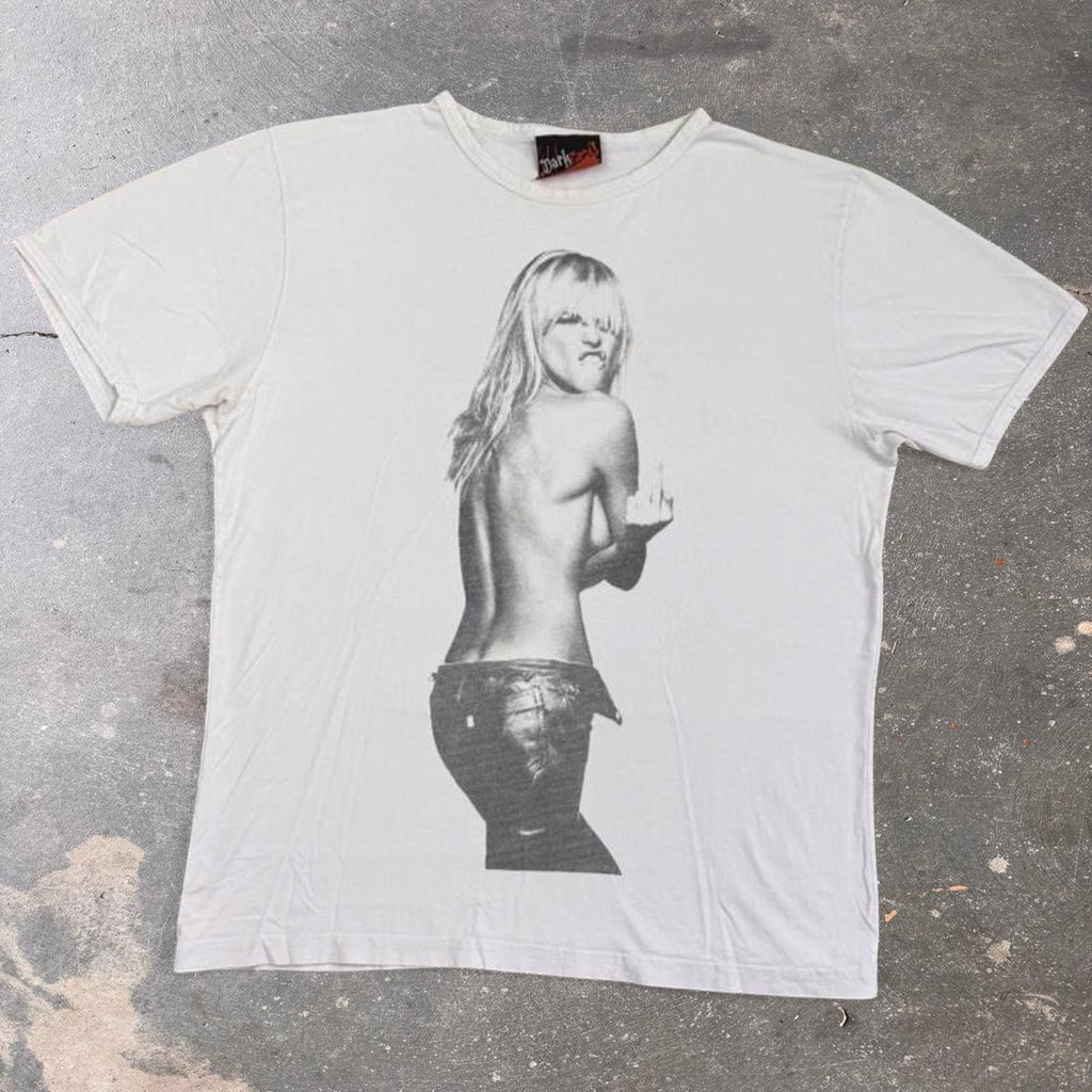 2000s Dark Muse Pin-Up Middle Finger Tee | L