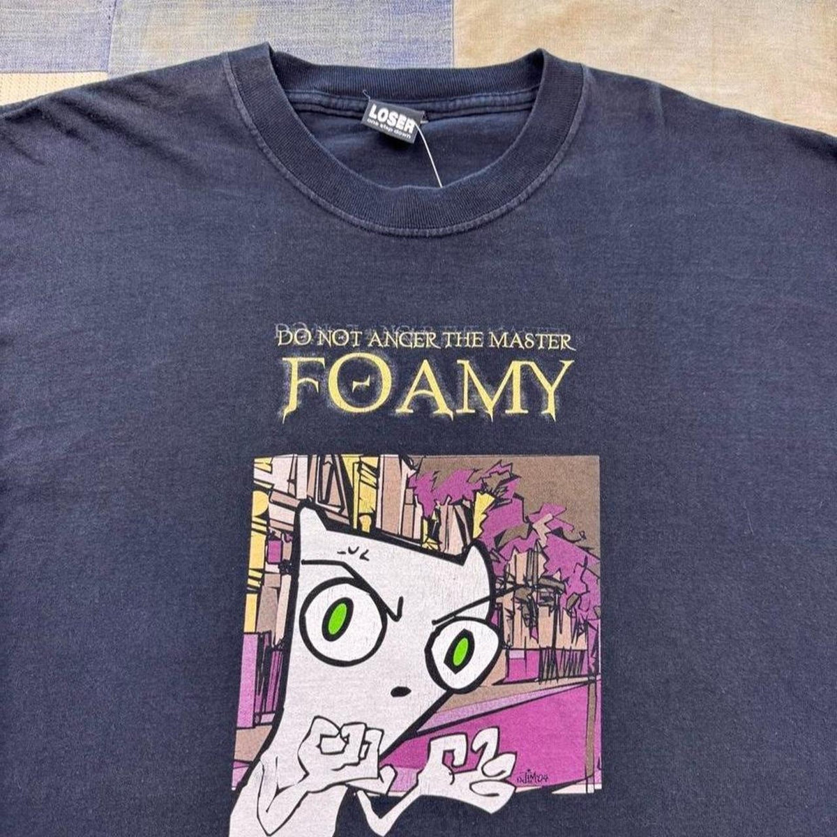 2004 Foamy the Squirrel Do Not Anger the Master Long Sleeve Tee | Large