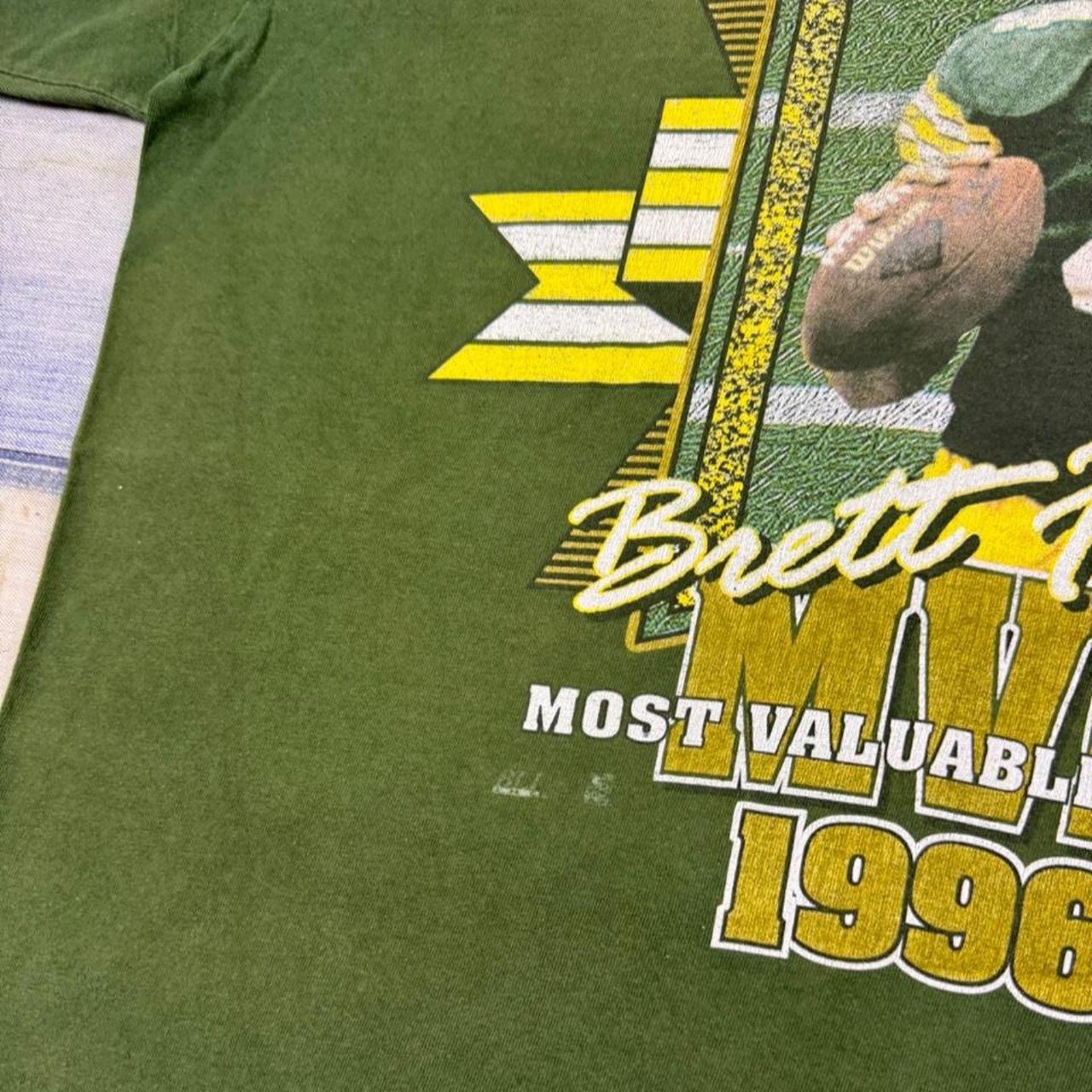 1996 Brett Favre NFL MVP Green Bay Packers Tee | Large