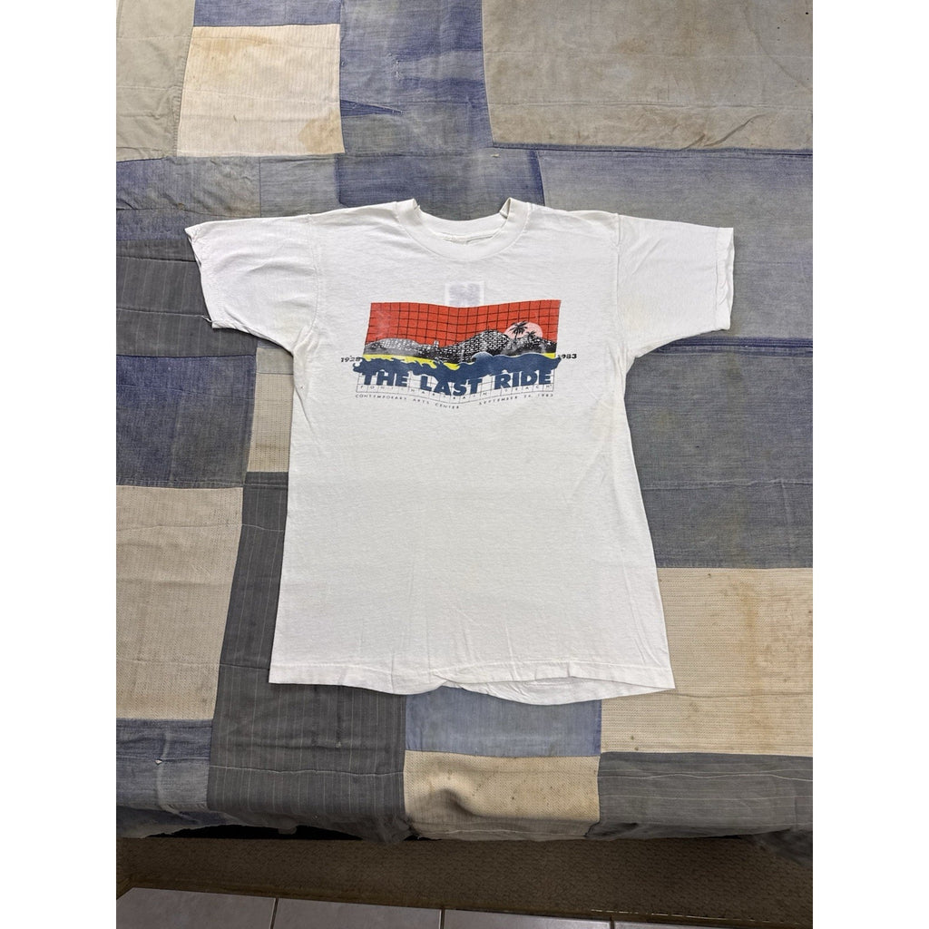 Vintage 1983 The Last Ride Pontiac Hair in Beach Contemporary Arts T Shirt Med