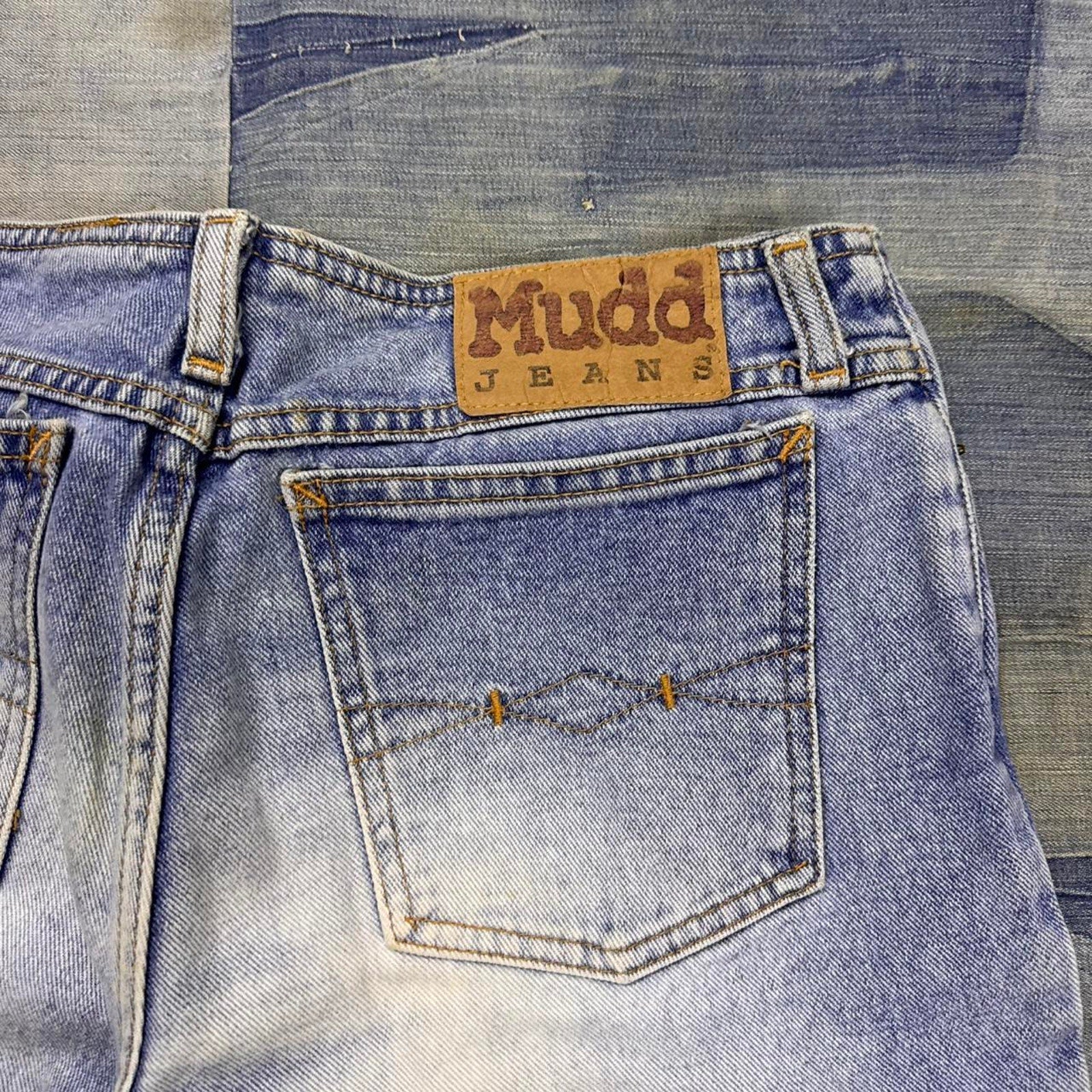 2000s Mudd blue acid wash flare jeans | 30x31