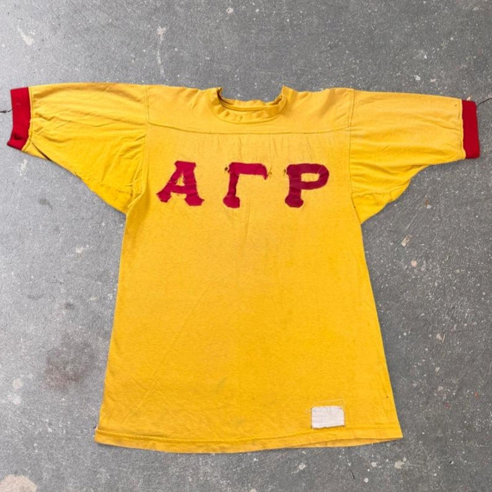 1970s Alpha Gamma Rho Denison Fraternity Athletic Tee | Small