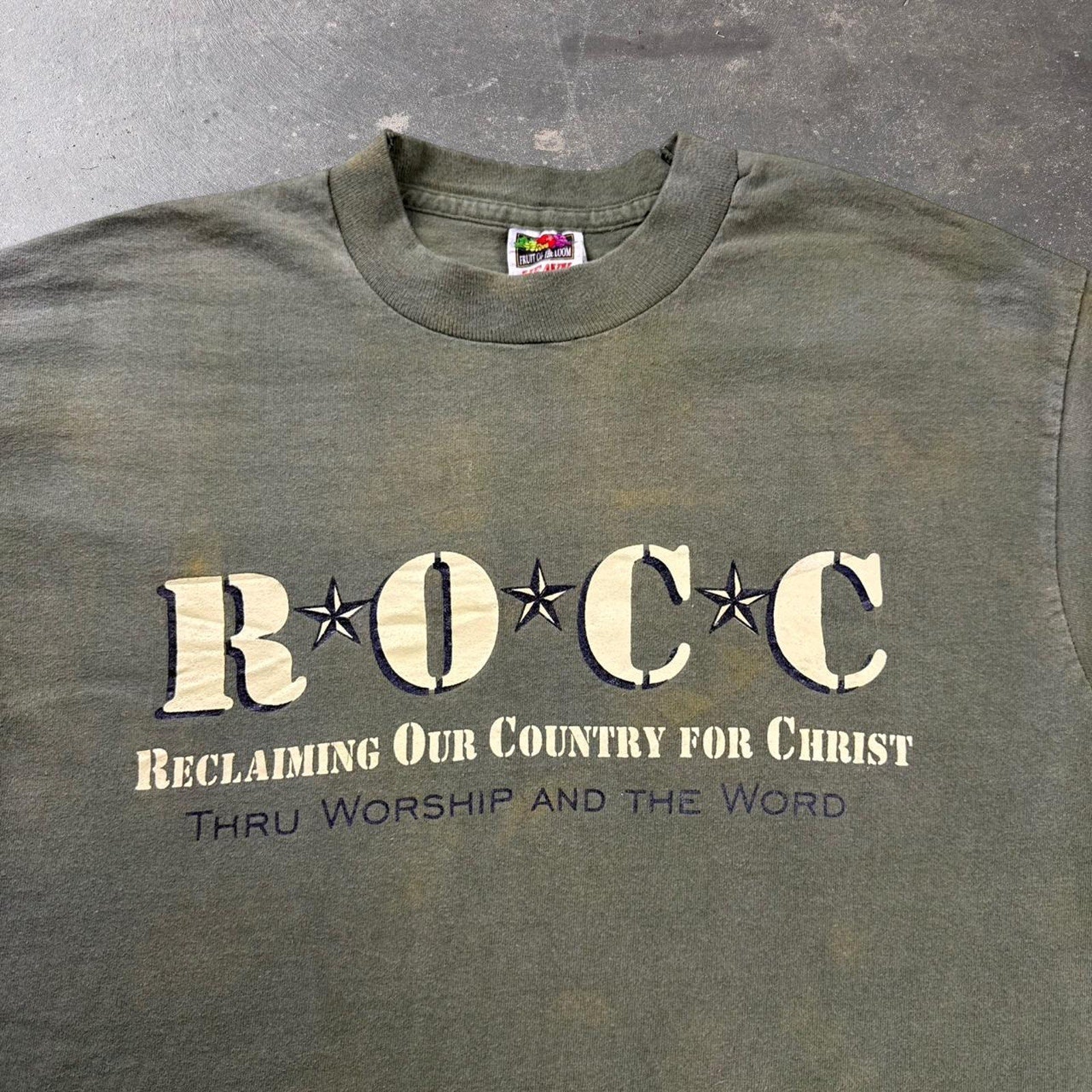 2000s ROCC (Reclaiming Our Country for Christ) double-sided tee | Large