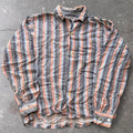 1950s Glendale Rayon Striped Shirt | S