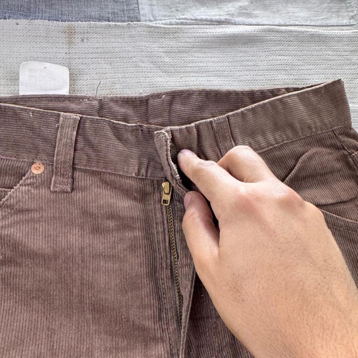1970s Lee 200 Brown Deadstock Corduroy Bootcut Pants | 29 x 32