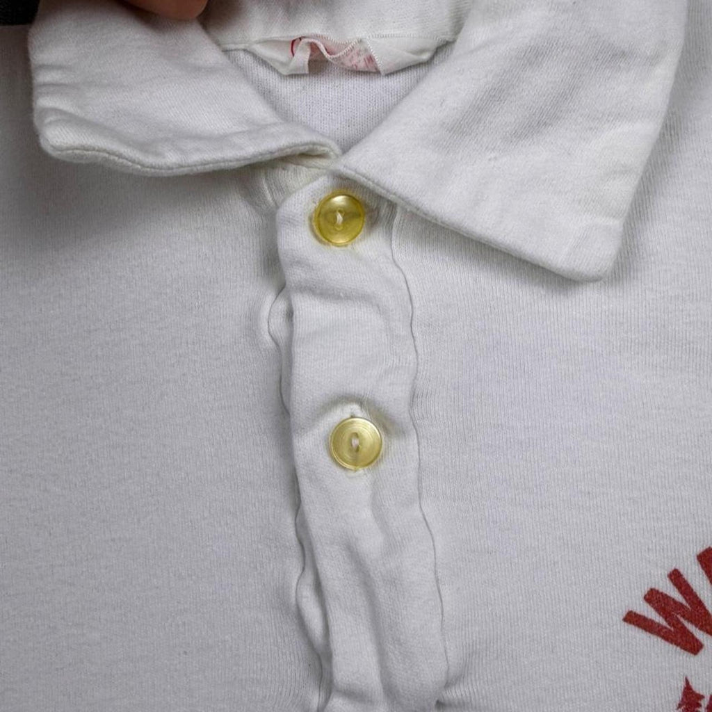 1960s Champion Wawayanda Staff Camp Polo Shirt White | Medium