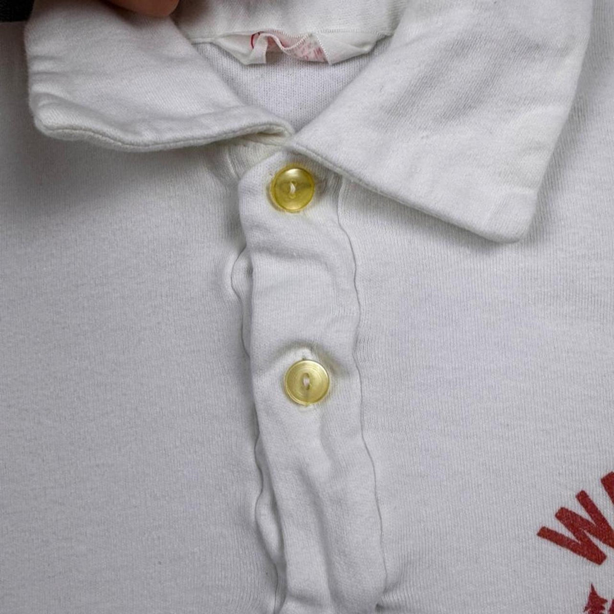 1960s Champion Wawayanda Staff Camp Polo Shirt White | Medium