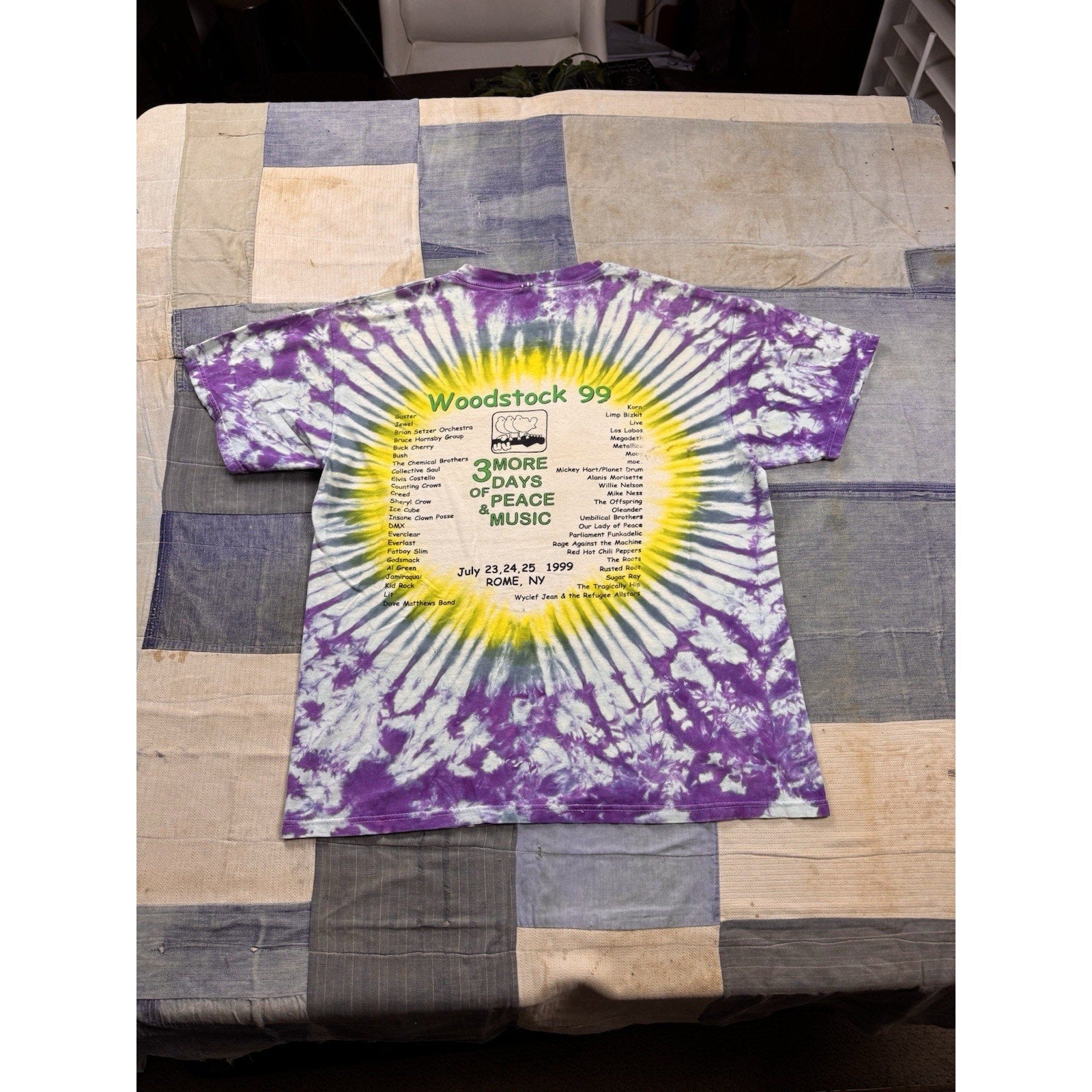 1999 Woodstock 30th Anniversary Tie Dye Tee | XL