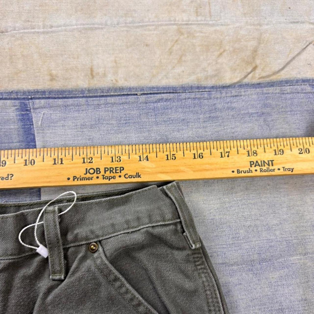 2000s Carhartt B136 Moss Green Double Knee Carpenter Pants | 32x32