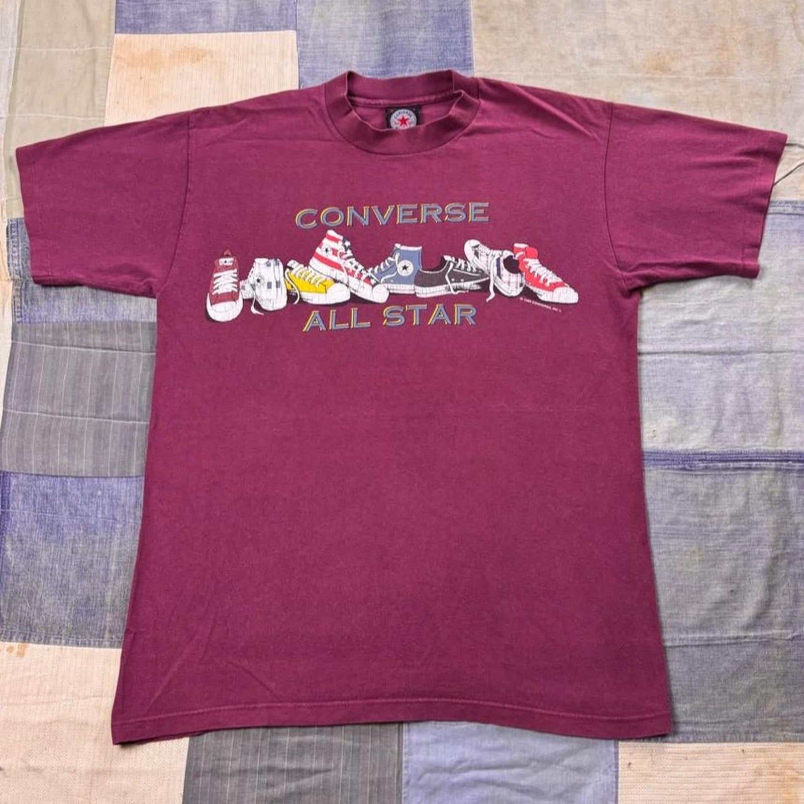 1994 Converse All Star Shoe Lineup Graphic Tee | Large