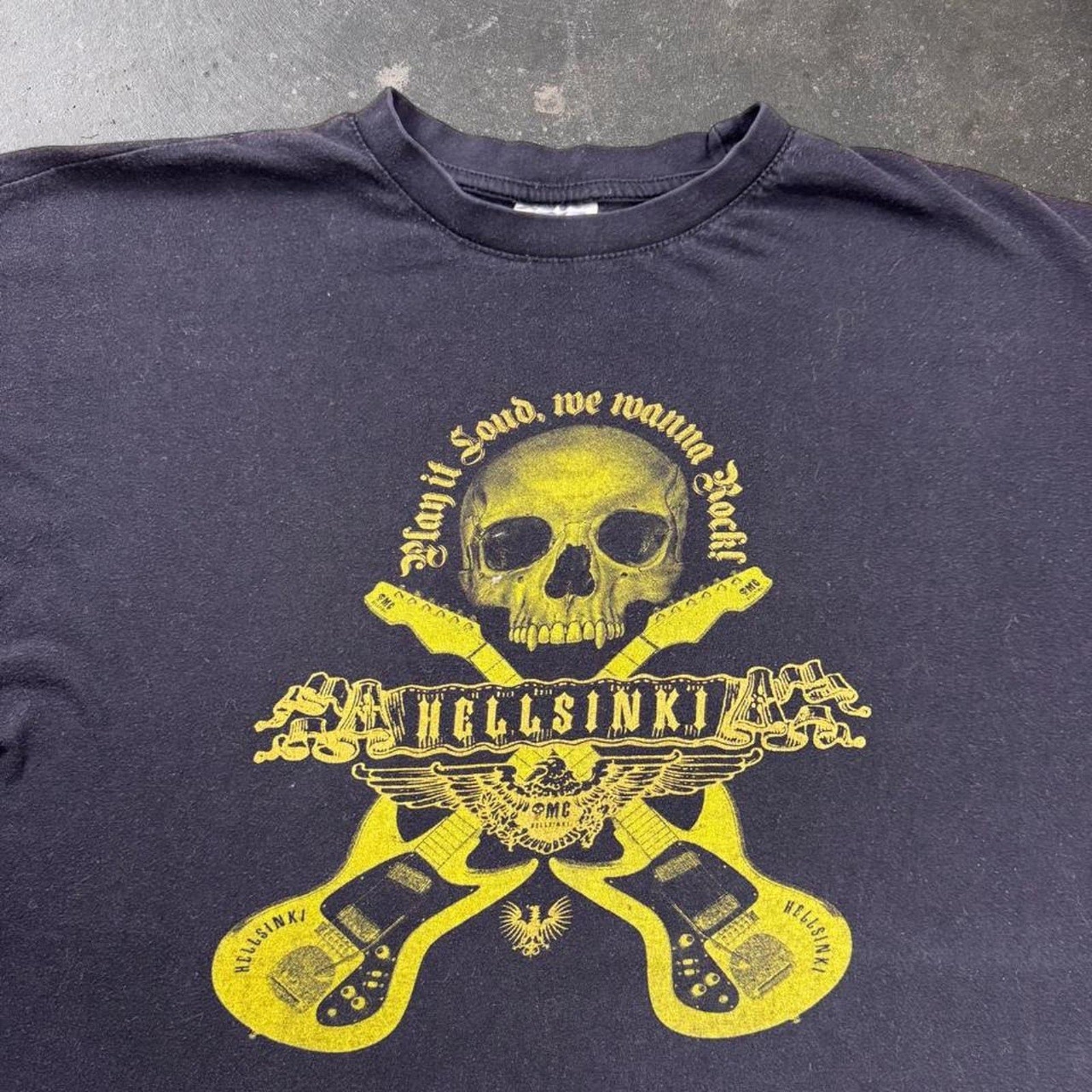 1990s Hellsinki Skull Crossed Tee | Large