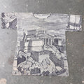 1990s Ancient Athens Parthenon All Over Print Graphic Tee | Large