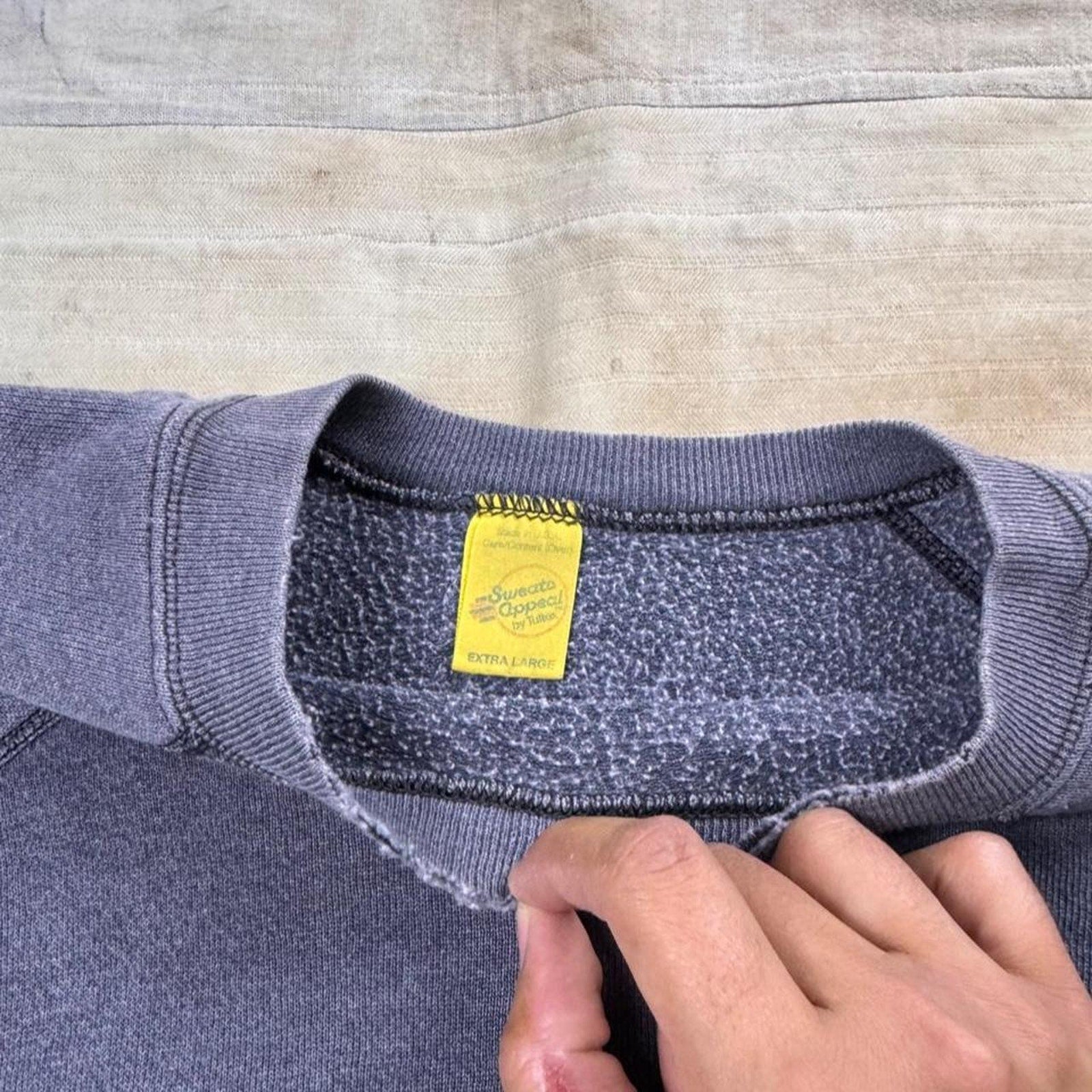 1970s Tultex Sweat-Orr Heavyweight Blank Raglan Crewneck Sweatshirt | XL