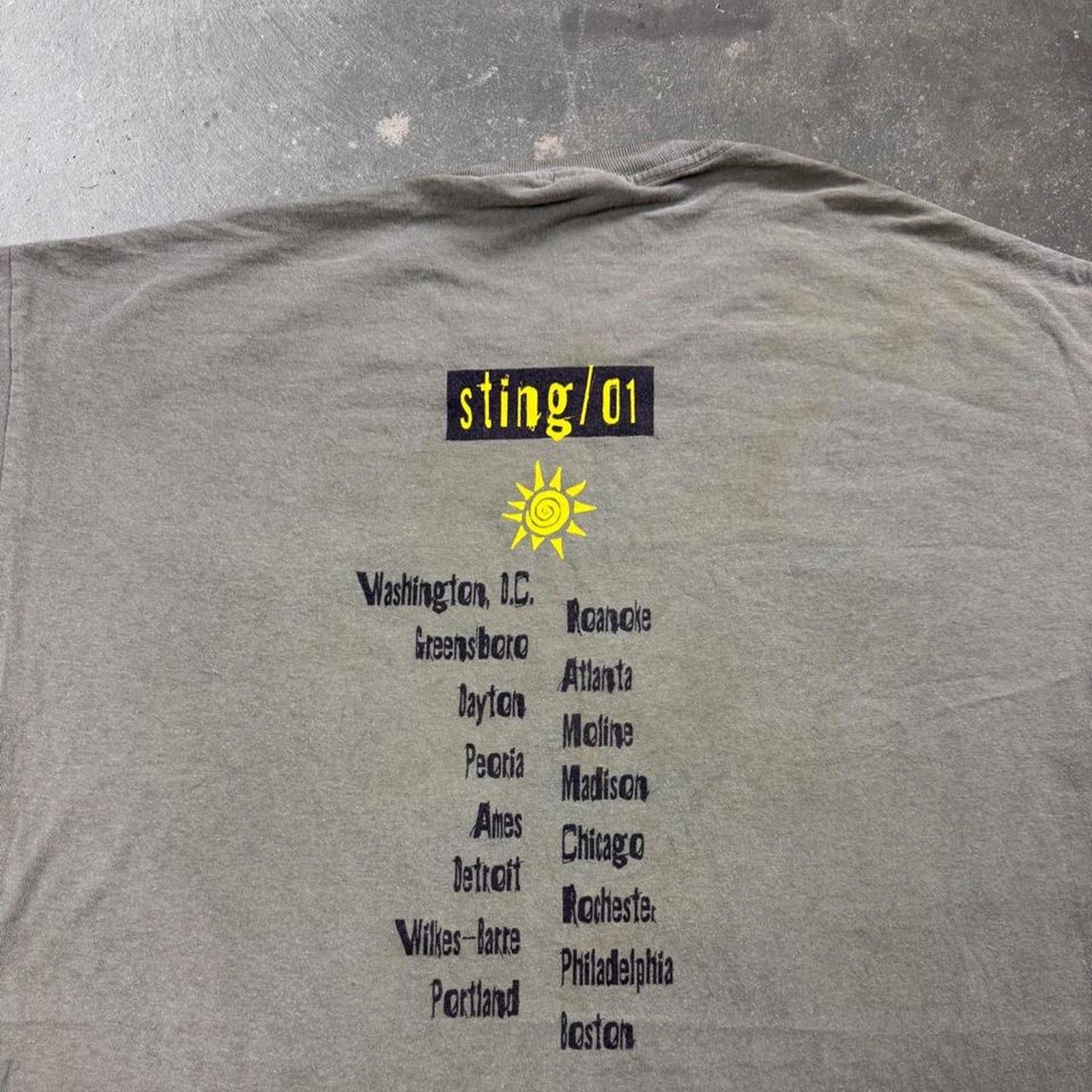 2001 Sting Brand New Day Tour Concert Tee | XL