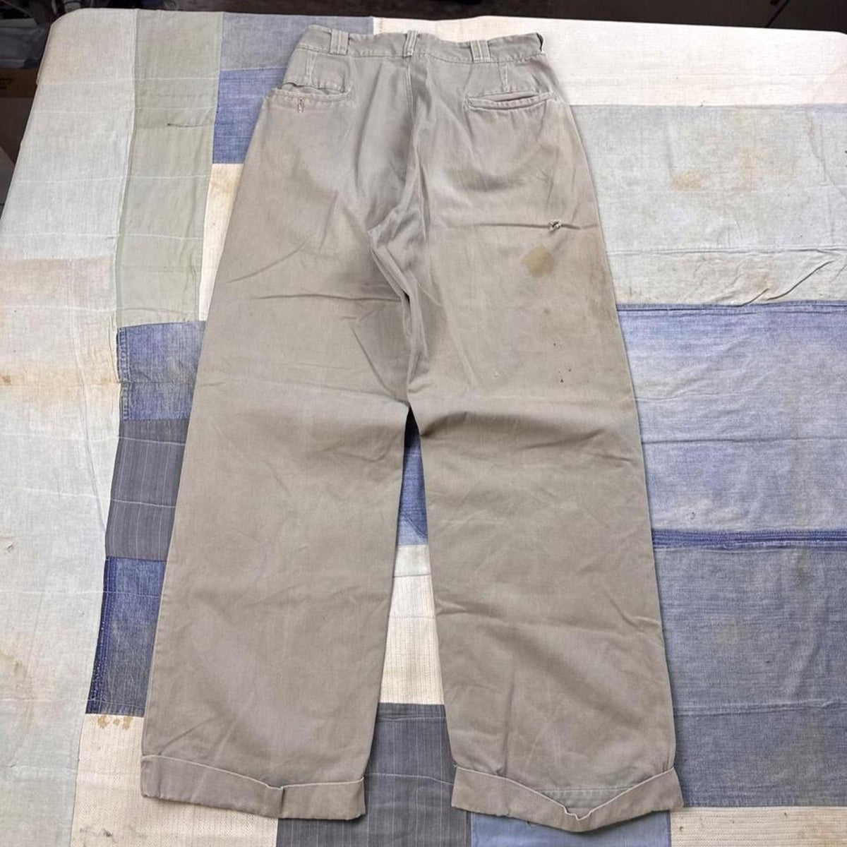 1960s Big Smith Distressed Khaki Work Pants | 28x29