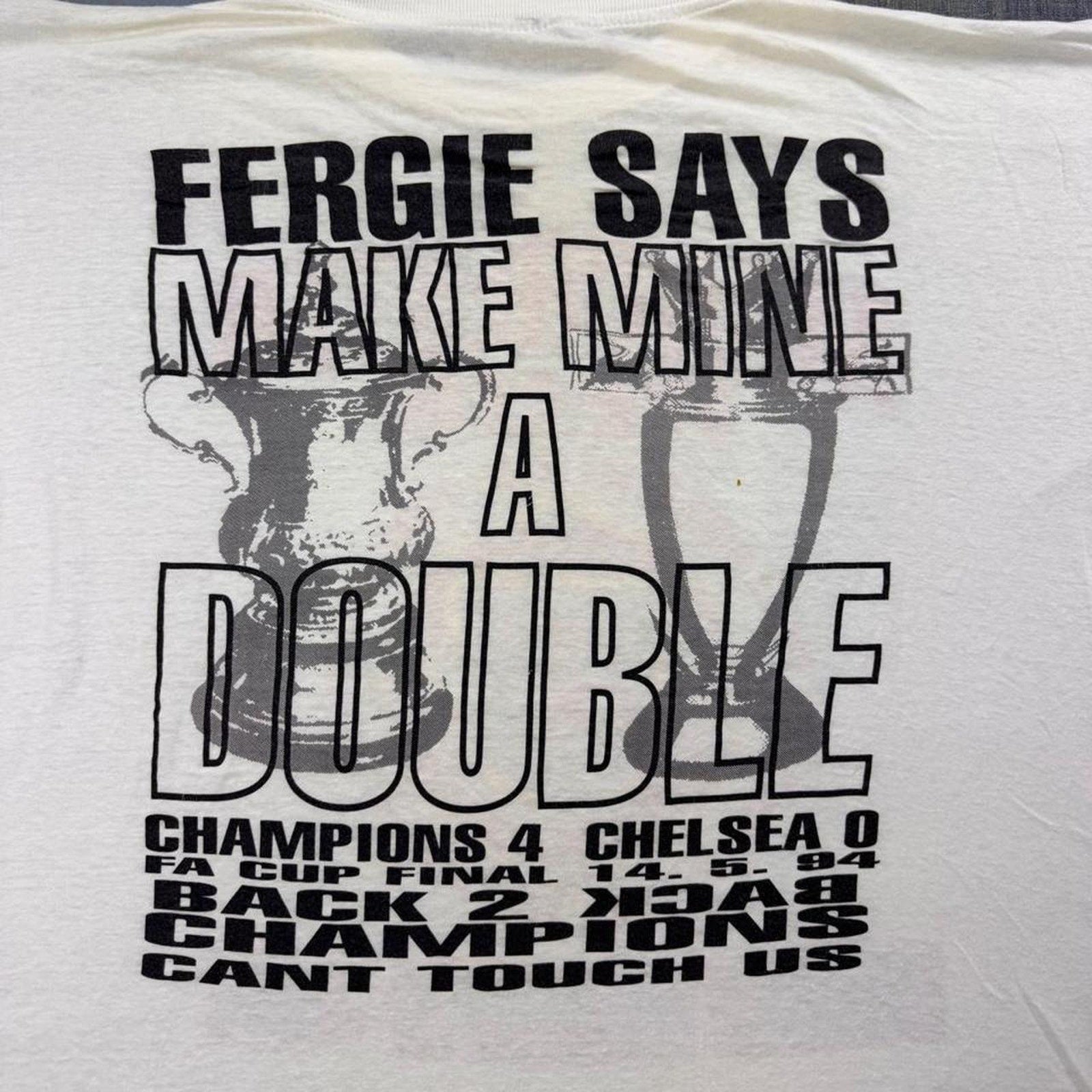 1994 Manchester United Double Winners Tee | XL