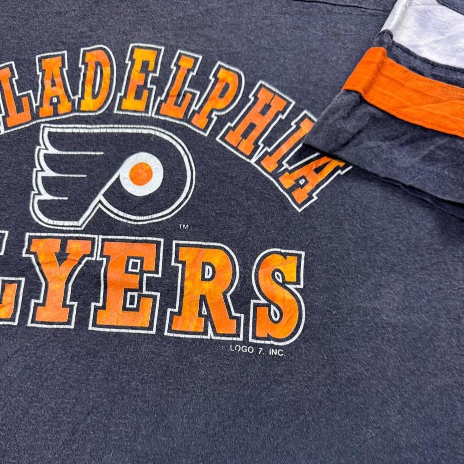 1990s Philadelphia Flyers Logo 7 Hockey Jersey Tee | XL