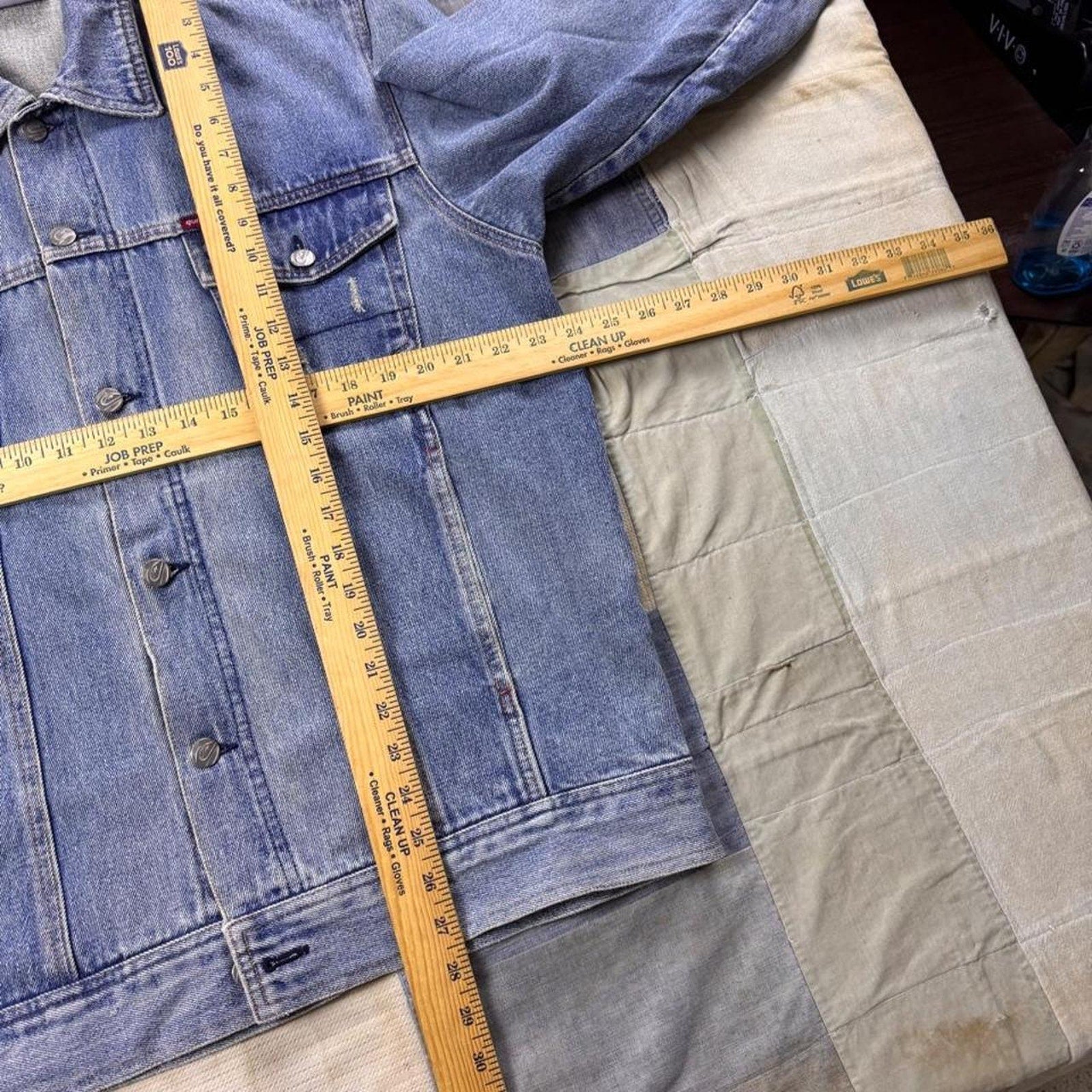 Vintage 1990s Quiksilver Selvedge Denim Trucker Jacket | XL