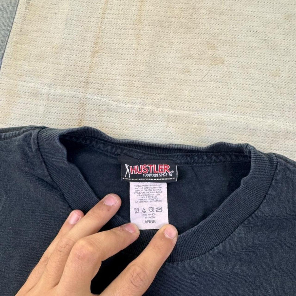2000s Hustler “Hardcore Since '74” Logo Tee | Large