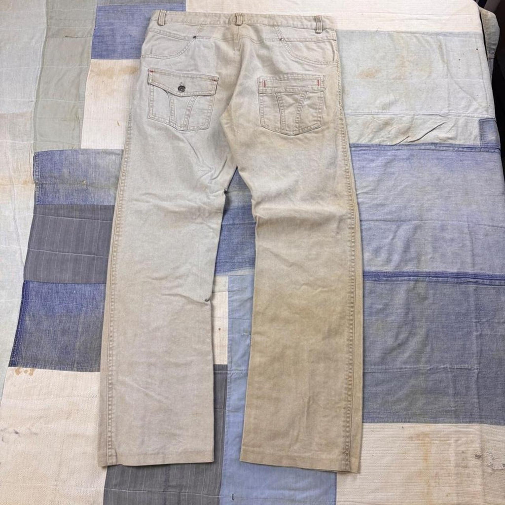 2000s Number (N)ine Distressed Panel Denim Pants | 35x30