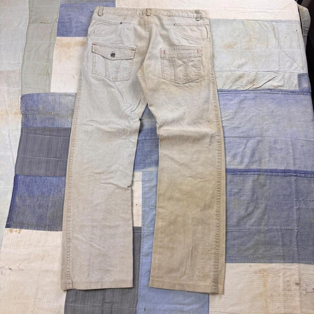 2000s Number (N)ine Distressed Panel Denim Pants | 35x30