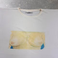 1990s Abstract Nude Female Torso Art Graphic Tee | Large