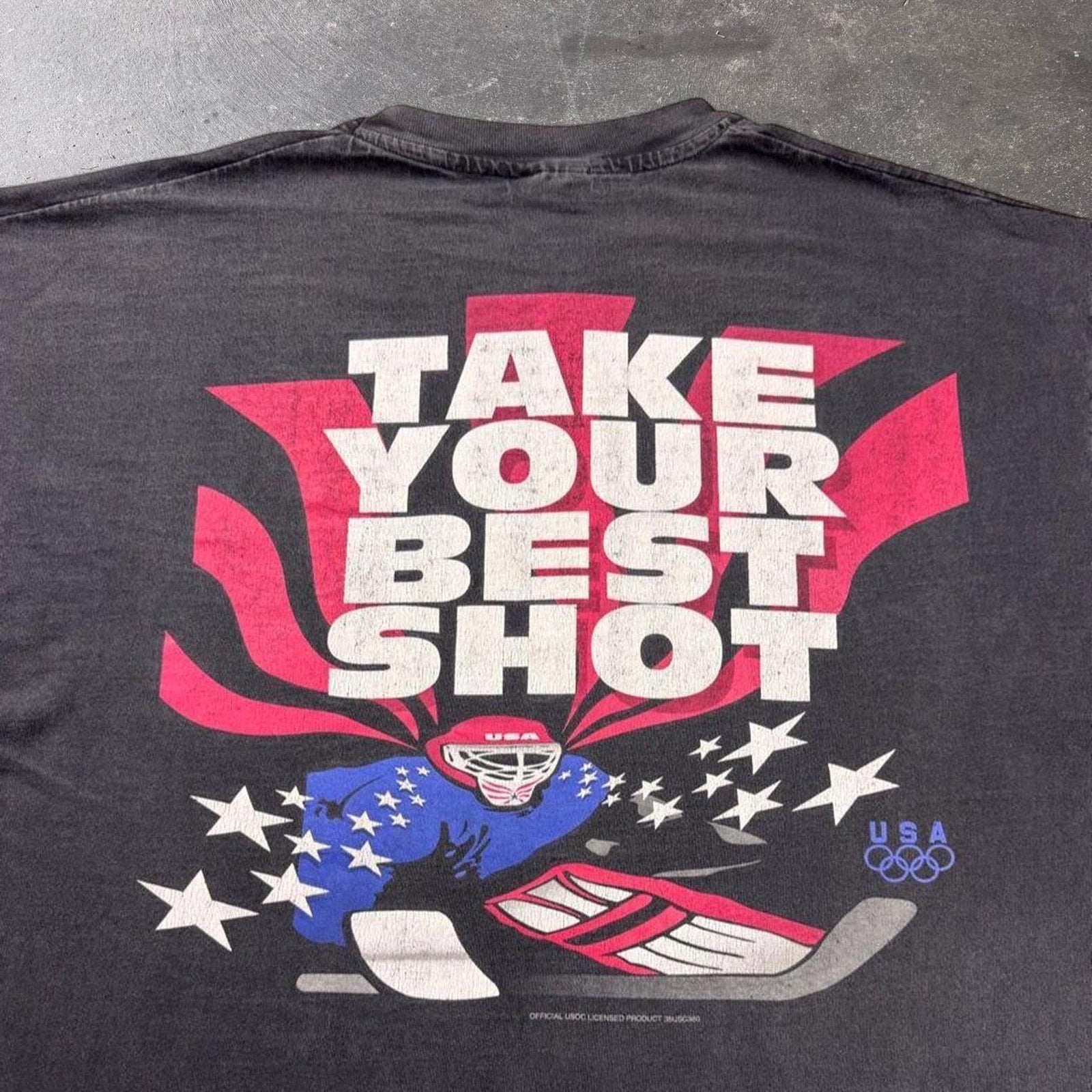 1990s USA Olympic Team Hockey Double Sided Tee | XXL