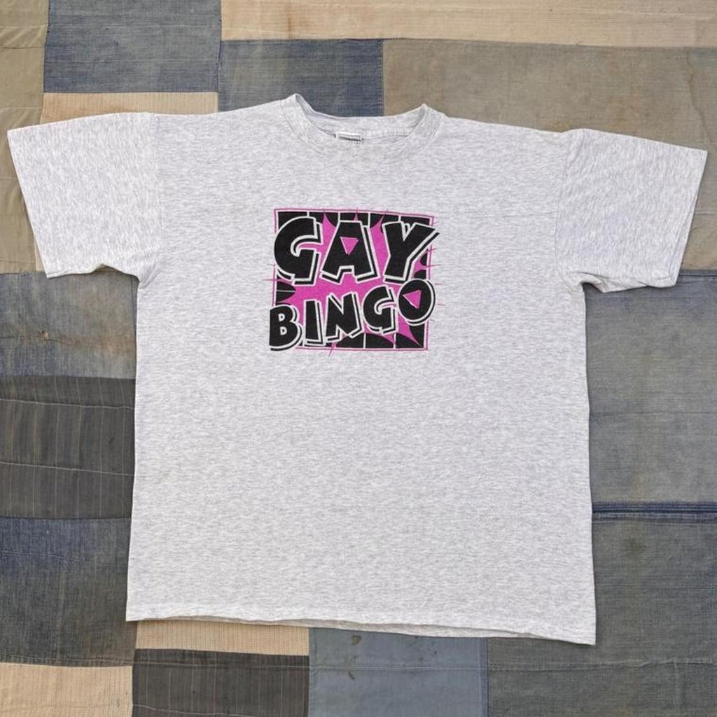 1990s Gay Bingo Graphic Tee Made in USA | Large