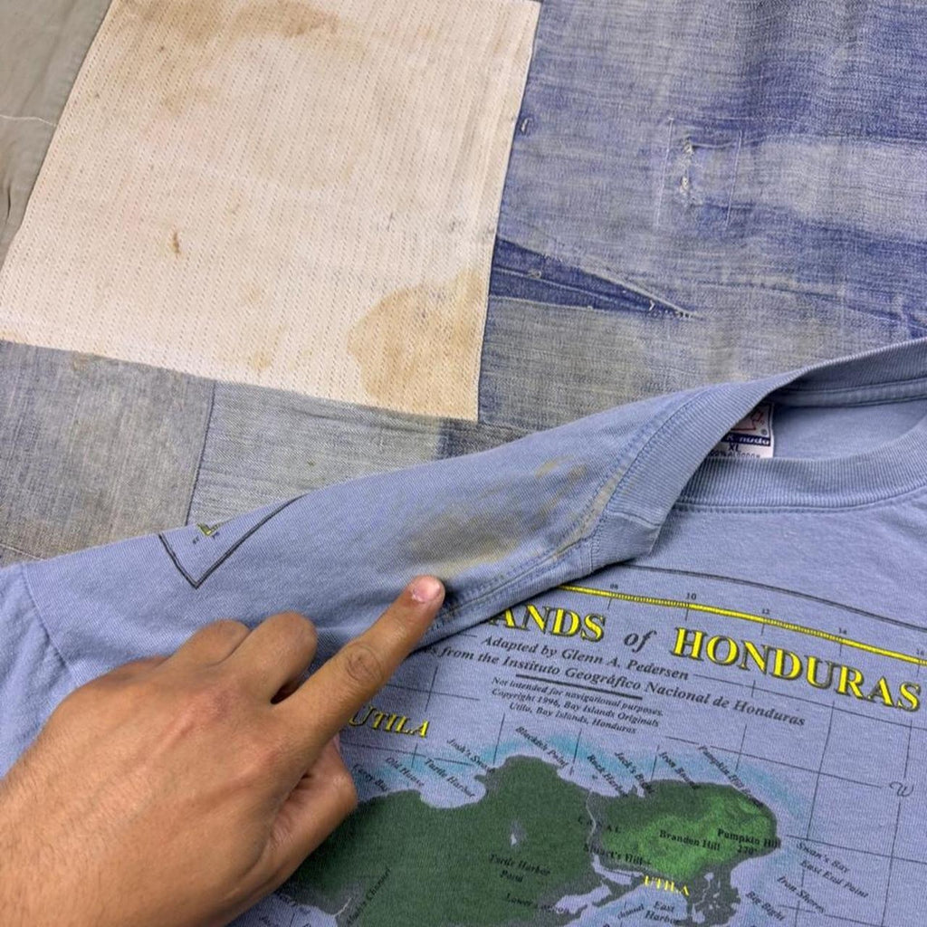 1996 Bay Islands of Honduras Double-Sided Map Tee | XL