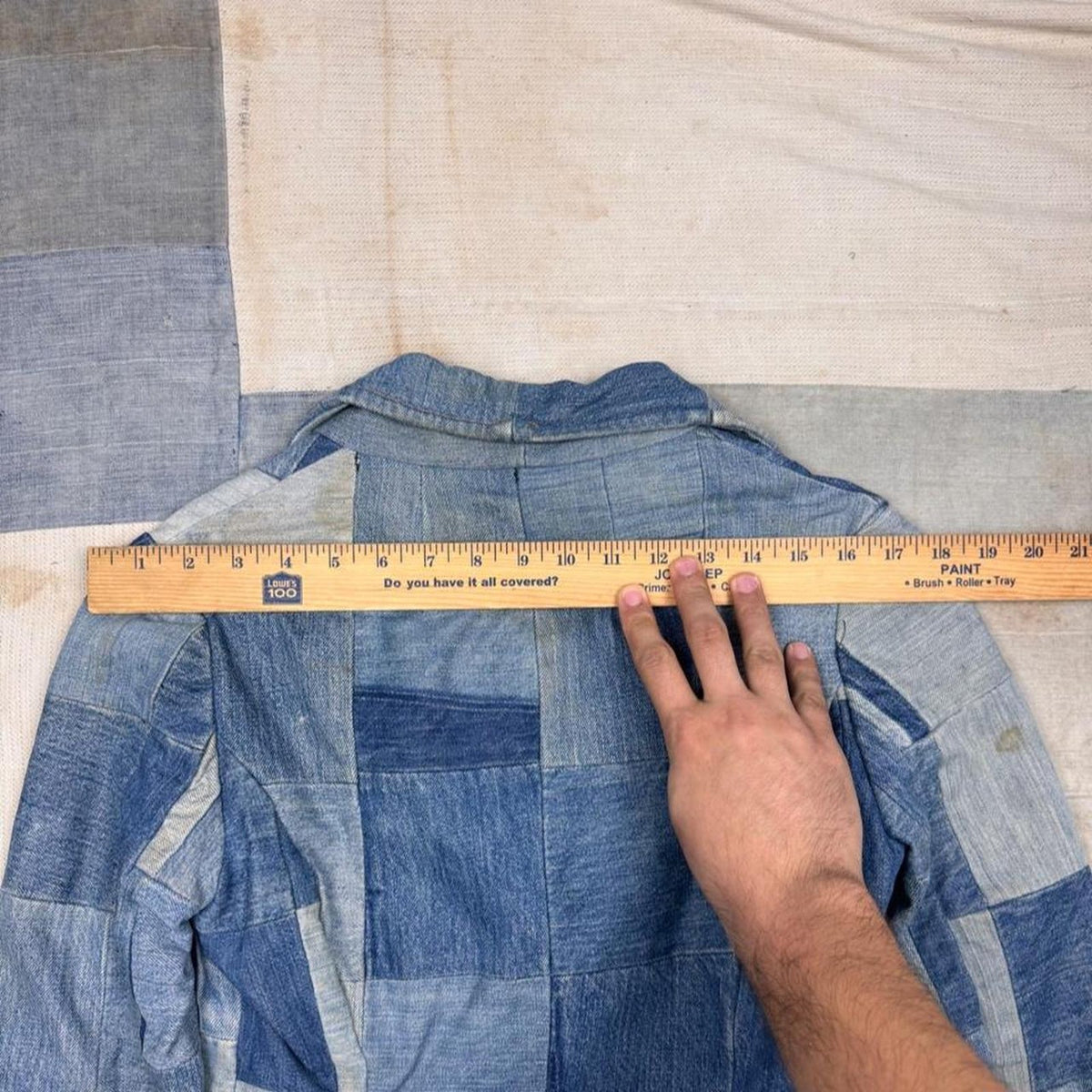 1970s Patchwork Denim Blazer | S