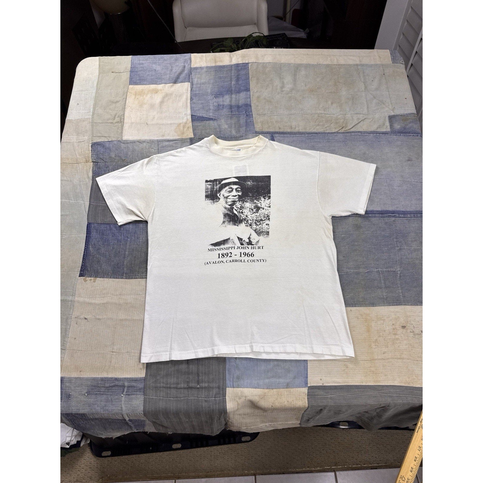 Mississippi John Hurt Vintage 90s Graphic T Shirt White Hanes Large USA