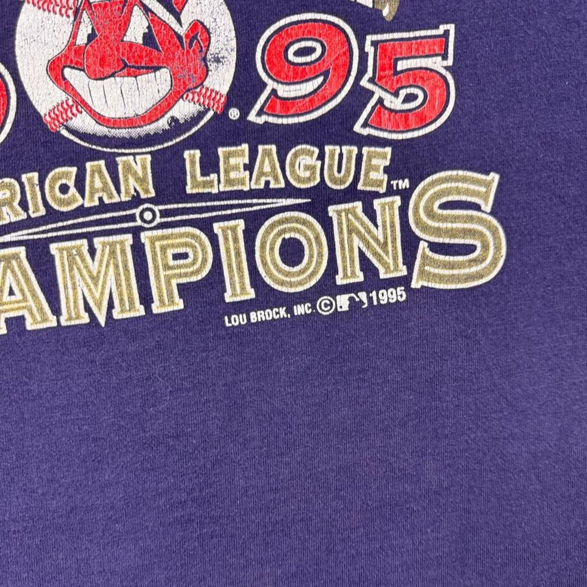 1995 Cleveland Indians American League Champions World Series Tee | Large